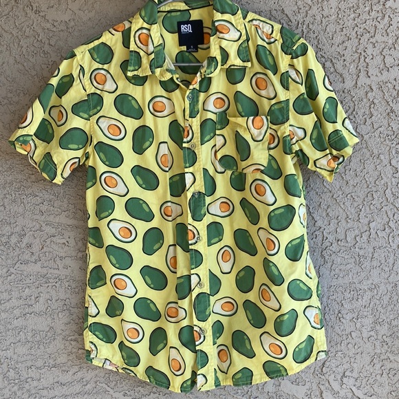 RSQ collective men’s avocado small collared button down shirt - Picture 1 of 8